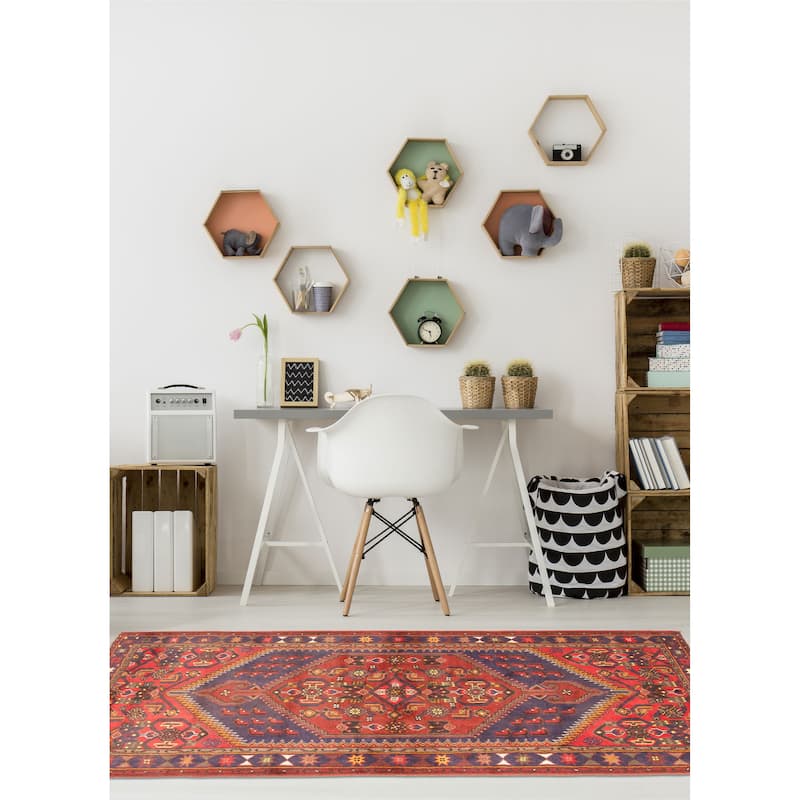 ECARPETGALLERY Hand-knotted Andelz Blue Wool Rug - 4'3 x 6'10