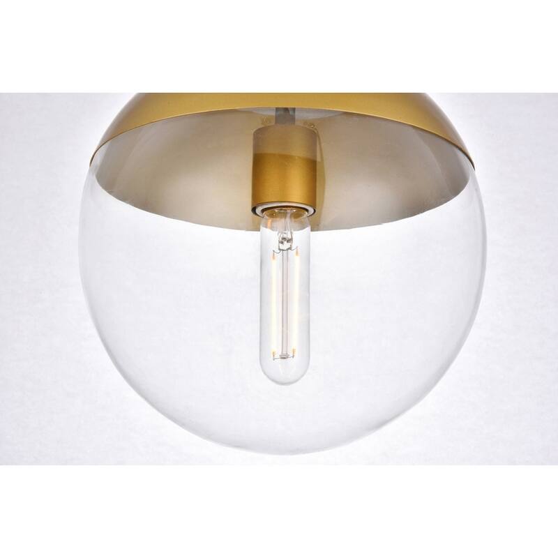 1-light 10-inch Glass Orb Flush Mount Light Fixture