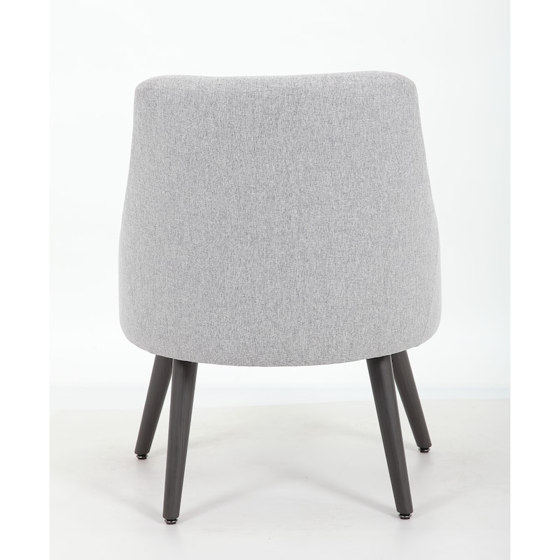 Boki Reception Guest Chair, Light Gray Poly-Linen, Soft Foam Seat