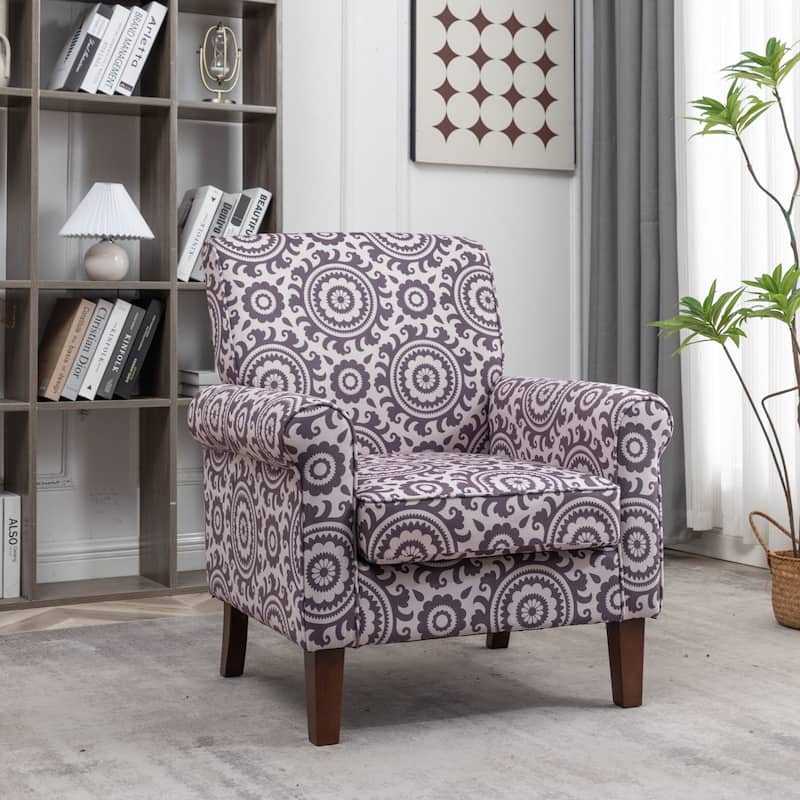 Classic Kentin Velvet Armchair - White Purple