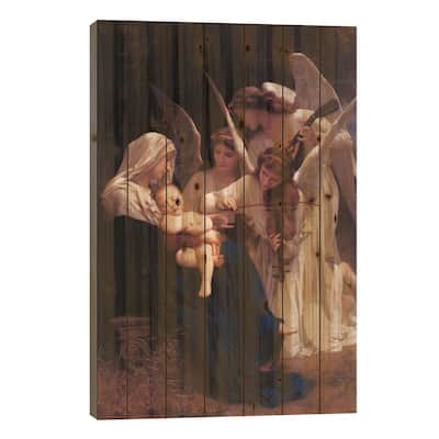 Song of The Angels Print On Wood by William-Adolphe Bouguereau - Multi-Color