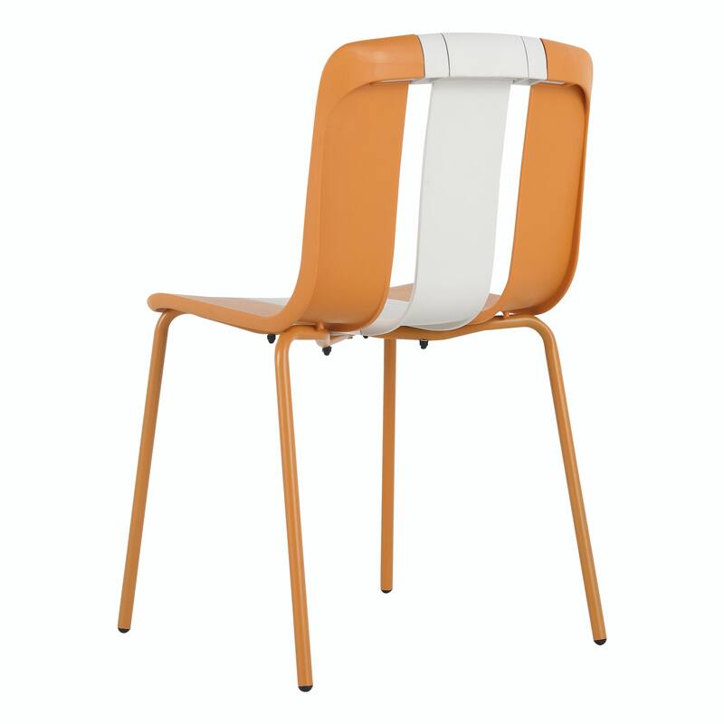 Vibrant PP Plastic Chairs with Metal Legs - 4-Pack