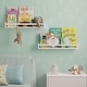 preview thumbnail 1 of 8, Wallniture Utah 24" Wood Floating Shelves for Wall, White, Set of 2
