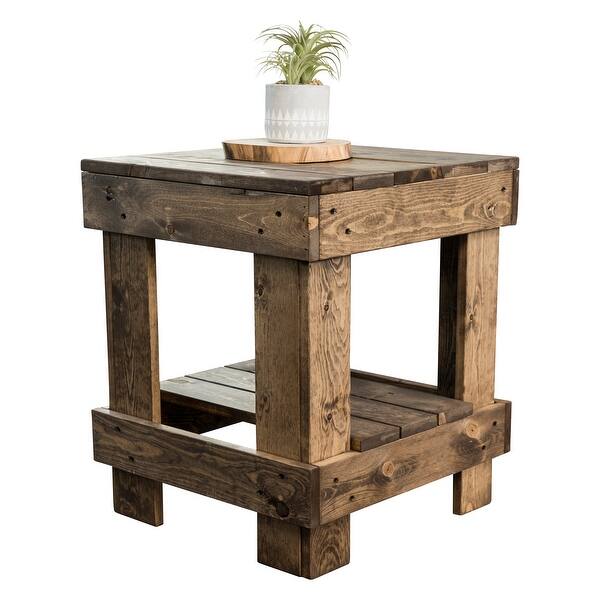 Landmark Pine Wood End Table On Sale Overstock 30932940