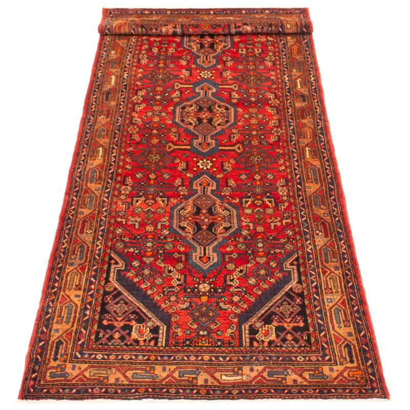 ECARPETGALLERY Hand-knotted Anadol Red Wool Rug - 3'9 x 10'2