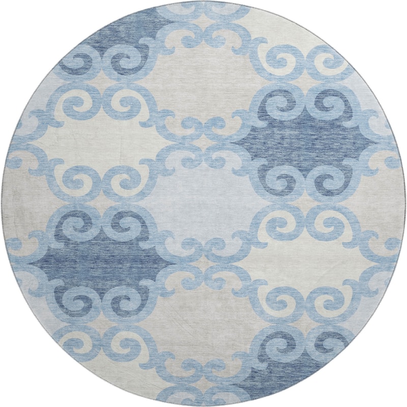 Premium Washable Super Soft Ornate Scroll Mayfield Rug
