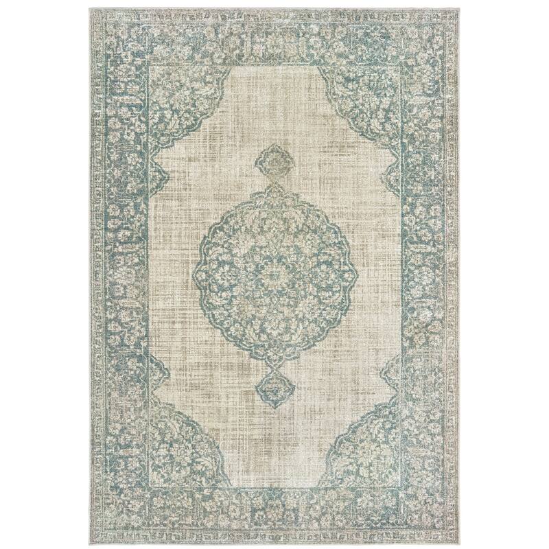HomeRoots Oriental Bohemian Rectangle Area Rug - 153.54 in. x 118.11 in. x 0.32 in.