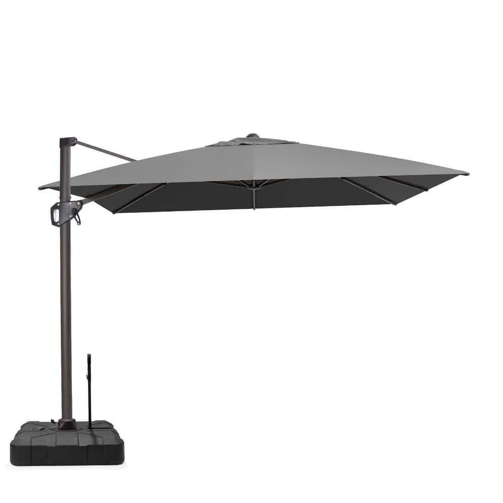 VredHom Patio Outdoor 9 x 11 FT Cantilever-Offset Aluminum Umbrella with Rod Wheel Base