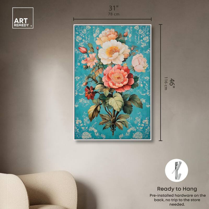 Floral Azure Ascent II Canvas by Art Remedy