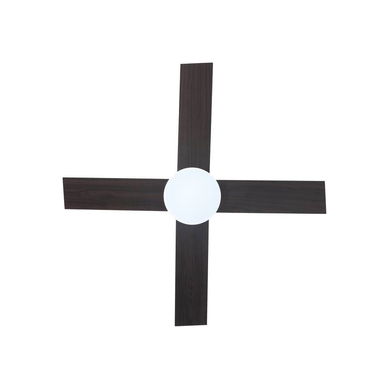 42'' Black Indoor Ceiling Fan with Light Remote Control