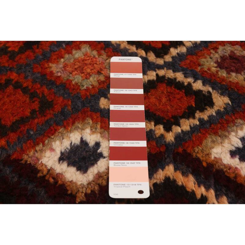 ECARPETGALLERY Hand-knotted Afghan Shiravan Red Wool Rug - 2'4 x 13'0