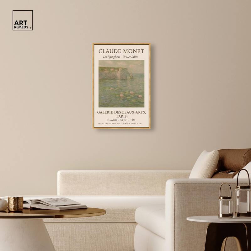 Water Lilies Canvas Vintage Art by Art Remedy