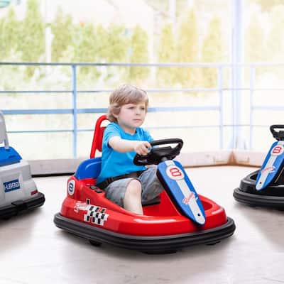 Aosom Bumper Car for Kids, 360° Rotation 6V Electric Ride on Bumper