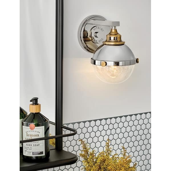 slide 2 of 3, Fletcher 1-Light Polished Nickel Sconce
