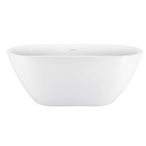 65" 100% Acrylic Freestanding BathtubContemporary Soaking Tubwhite Bathtub