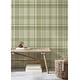 preview thumbnail 5 of 5, Fine Decor Harris Green Plaid Chevron Wallpaper