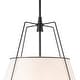 preview thumbnail 67 of 91, Mid Century 4-Light Conical Fabric Shade Lantern Pendant Ambient Light
