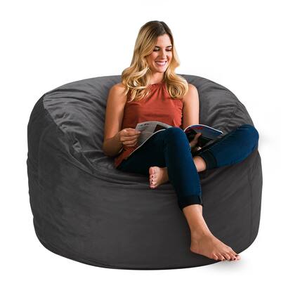 Bean Bag Chair 3Ft Luxurious Velvet Ultra Soft Fur with High-Rebound Memory Foam Plush Lazy Sofa with Fluffy Removable Sponge 3