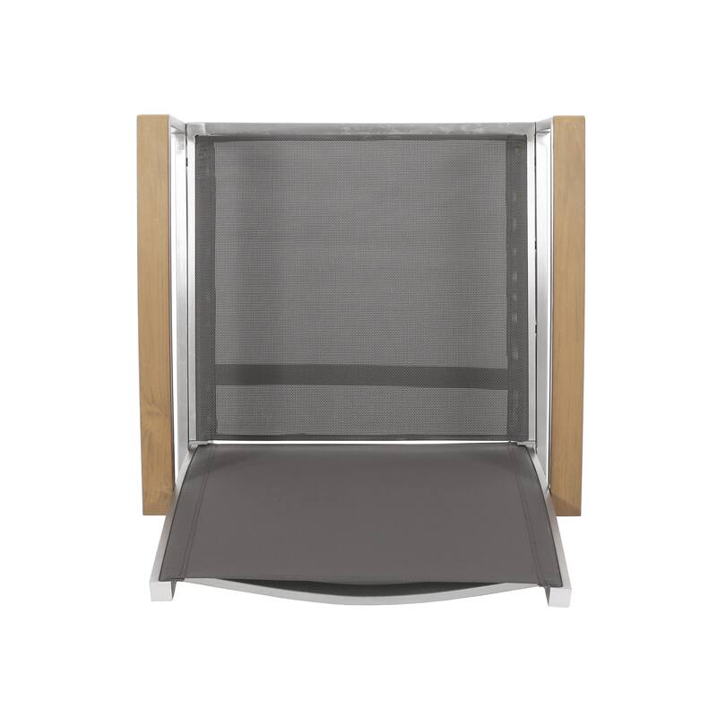 Modern 2 Piece Mesh Armrest Dining Chairs with Rust Proof Aluminum Frame for Dining Room Kitchen Bedroom Living Room Terrace