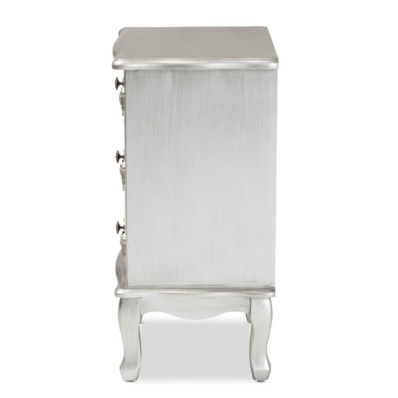 Baxton Studio Callen Classic and Traditional Wood 3-Drawer End Table