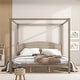 preview thumbnail 13 of 20, King Size Canopy Platform Kids Bed Frame with Headboard & Support Legs, Safety Guaranteed, Easy to Assemble, Grey Wash