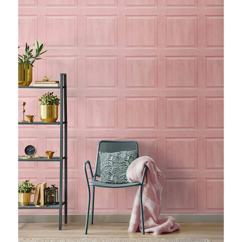 Arthouse Washed Faux Panel Peel and Stick Wallpaper