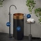 preview thumbnail 10 of 13, Karran Cinox Stainless Steel Round Pedestal Sink