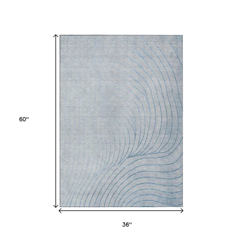 HomeRoots Abstract Transitional Rectangle Outdoor Rug