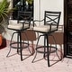 preview thumbnail 14 of 77, Outdoor Patio Bar Stools Aluminum Swivel Bar Chair with Sunbrella Cushion - 21.7 in W x 16.5 in D x 46 in H Canvas Antique Beige-2PC