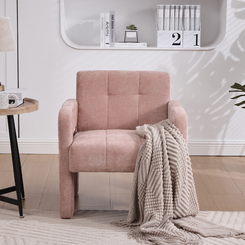 Accent Chair Side Chair Reception Chair, Reading Chair Pink Dressing Chair Leisure Chair Office Chair - Pink