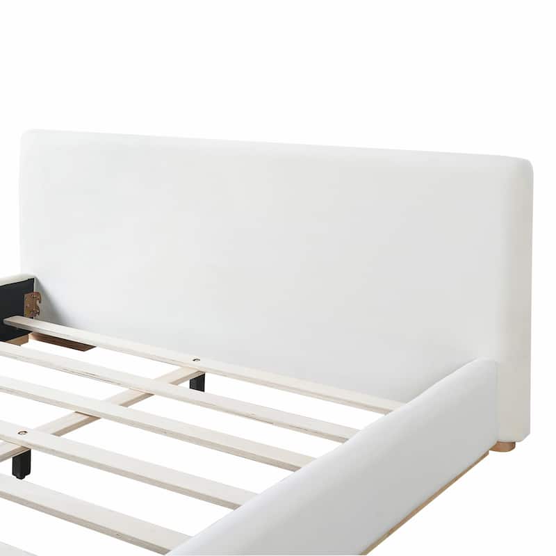 Elegant Upholstered Bed with Solid Wood Frame - Unlock a New Level of Comfort