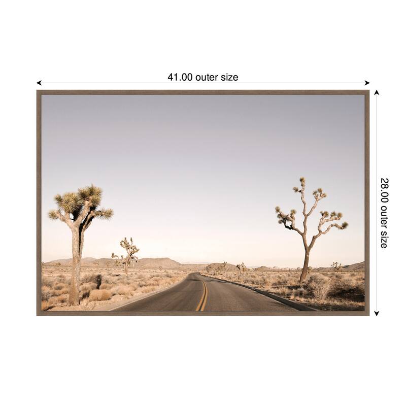 Kate and Laurel Driving joshua Tree No. 3 by Alicia Bock Framed Canvas Wall Art Print