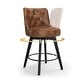 preview thumbnail 1 of 7, 26" Counter Height Bar Stools Swivel Bar stool with Backs - 26" H Set of 2 - Brown/Leather