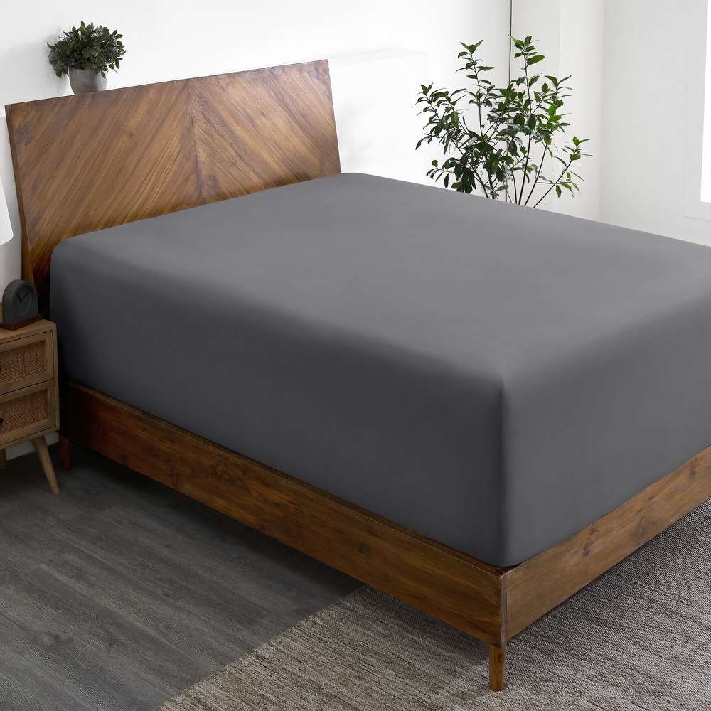Bare Home Ultra-Soft Microfiber 22 Inch Extra Deep Pocket Fitted Sheet