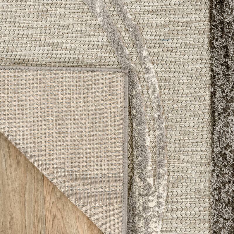 World Rug Gallery Modern Boxes Abstract Indoor/Outdoor Area Rug