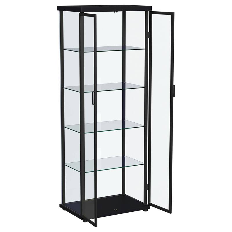 Aero 5-shelf Display Curio Cabinet with LED Lighting