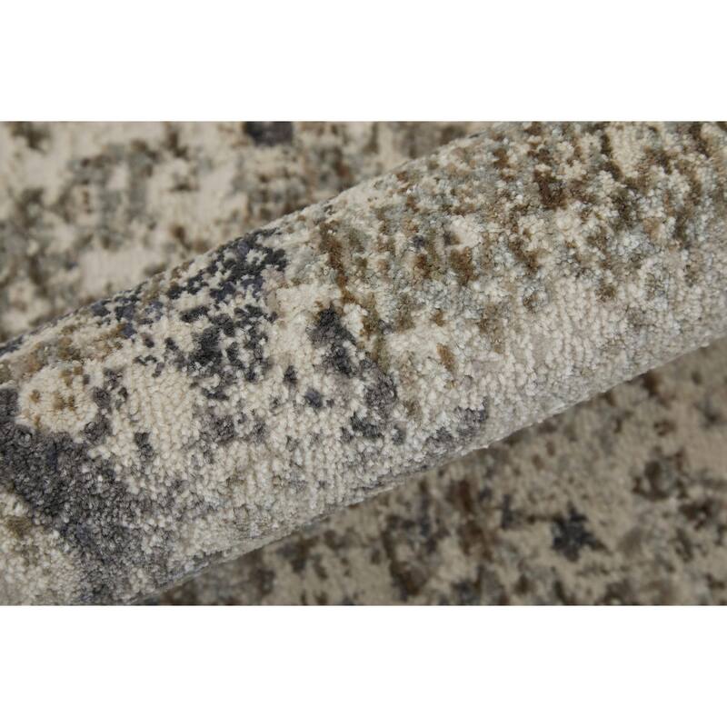 Grand Bazaar Kiba Machine Made Distressed Transitional Area Rug