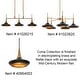 preview thumbnail 12 of 12, Conia Modern 3-Light Wheel Chandelier Black Gold Pendant for Dining Room - 25.2" D x 11.8" H