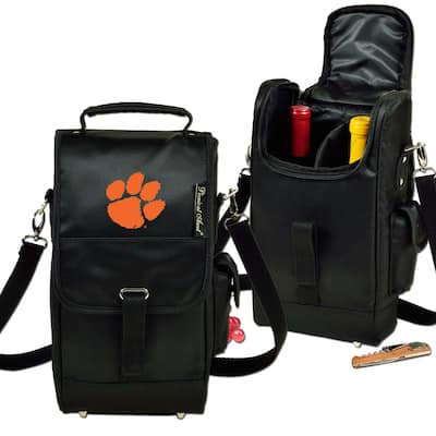 NCAA Clemson Tigers Two Bottle Wine Tote w/Corkscrew