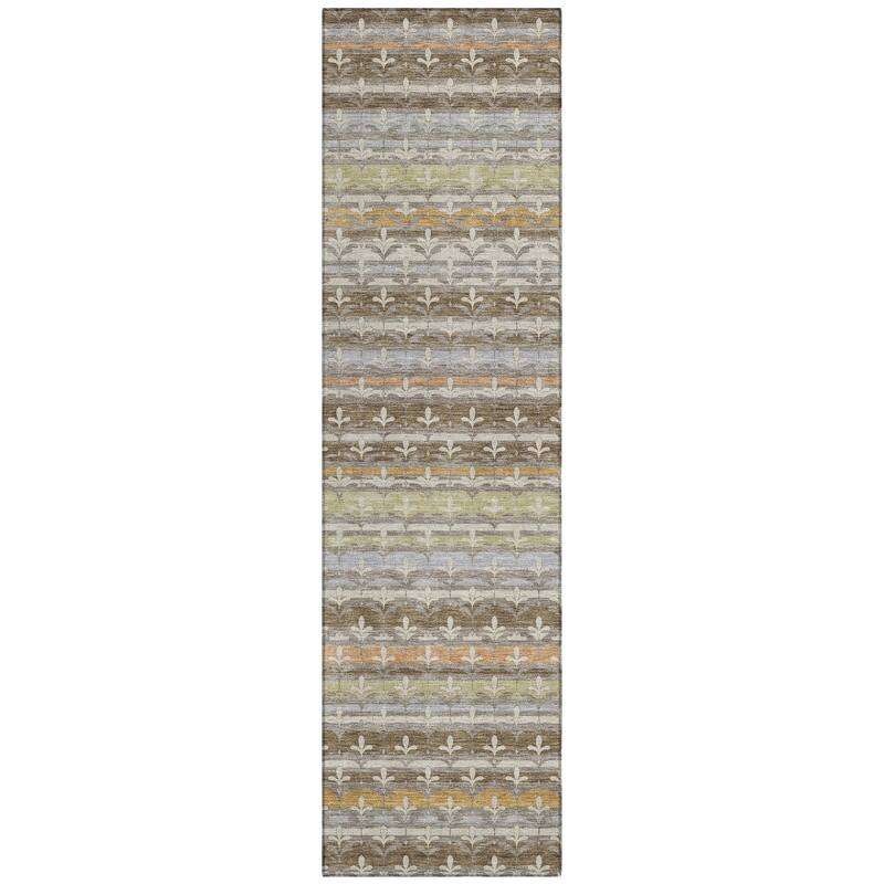 Machine Washable Indoor/ Outdoor Stripe Bramlage Chantille Rug