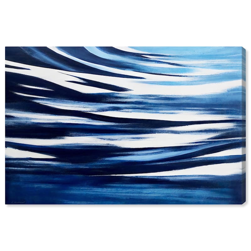 Wynwood Studio Nautical and Coastal Ripples on the Surface Blue and Nautical & Coastal Wall Art Canvas Print