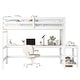 preview thumbnail 18 of 21, Full Size Loft Bed With Desk and Ladder Platform and Ladders and Guardrails