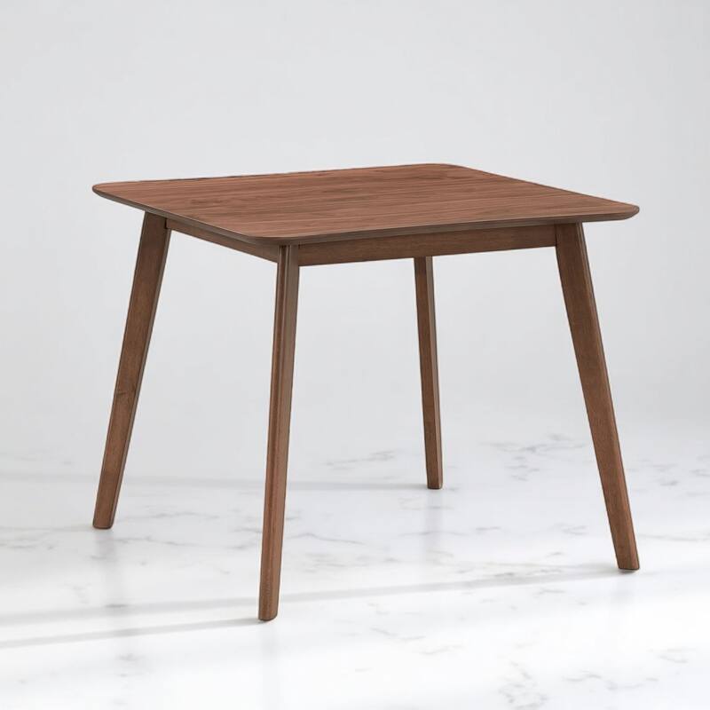 5-Piece Square Dining Table Set for 4, Solid Wood Legs, Upholstered Chairs, Modern Space-Saving Kitchen Furniture, Easy Assembly