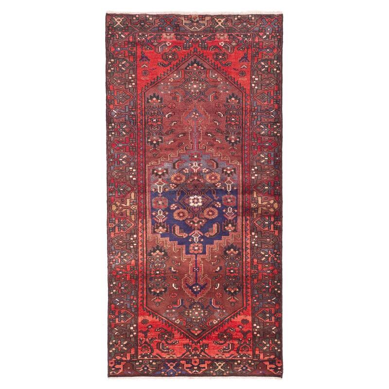 ECARPETGALLERY Hand-knotted Andelz Dark Red Wool Rug - 3'4 x 6'11