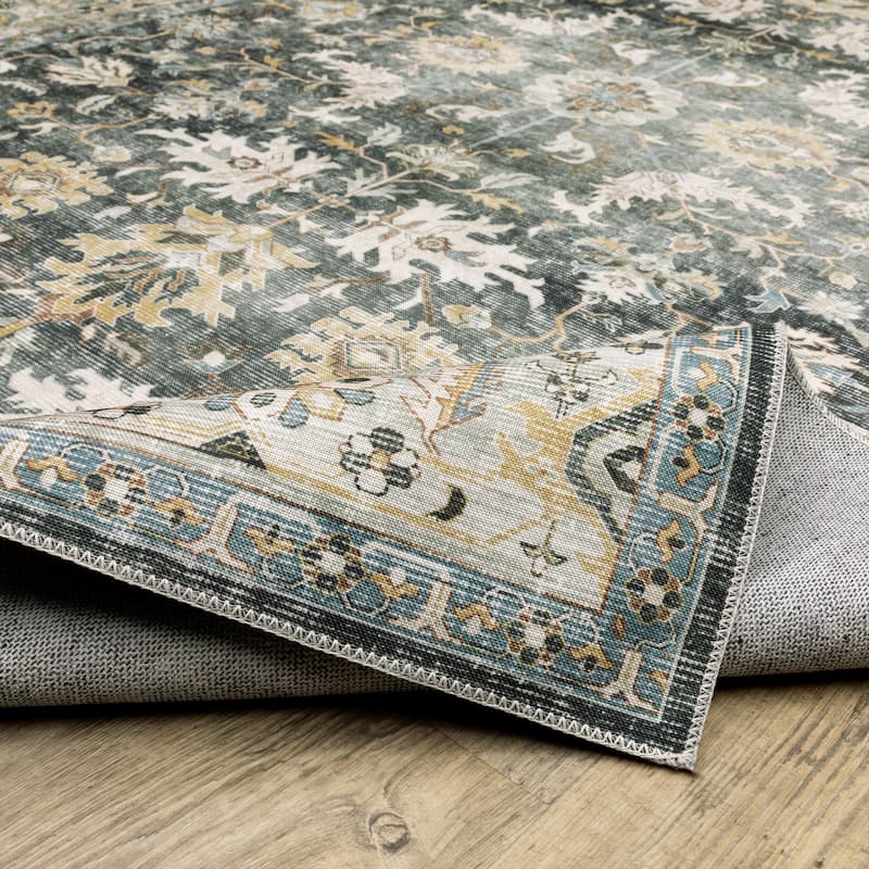 Vista Home Clarissa Washable Vintage Oriental Indoor Area Rug