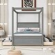 preview thumbnail 2 of 25, Full Canopy Platform Bed with Storage Drawers