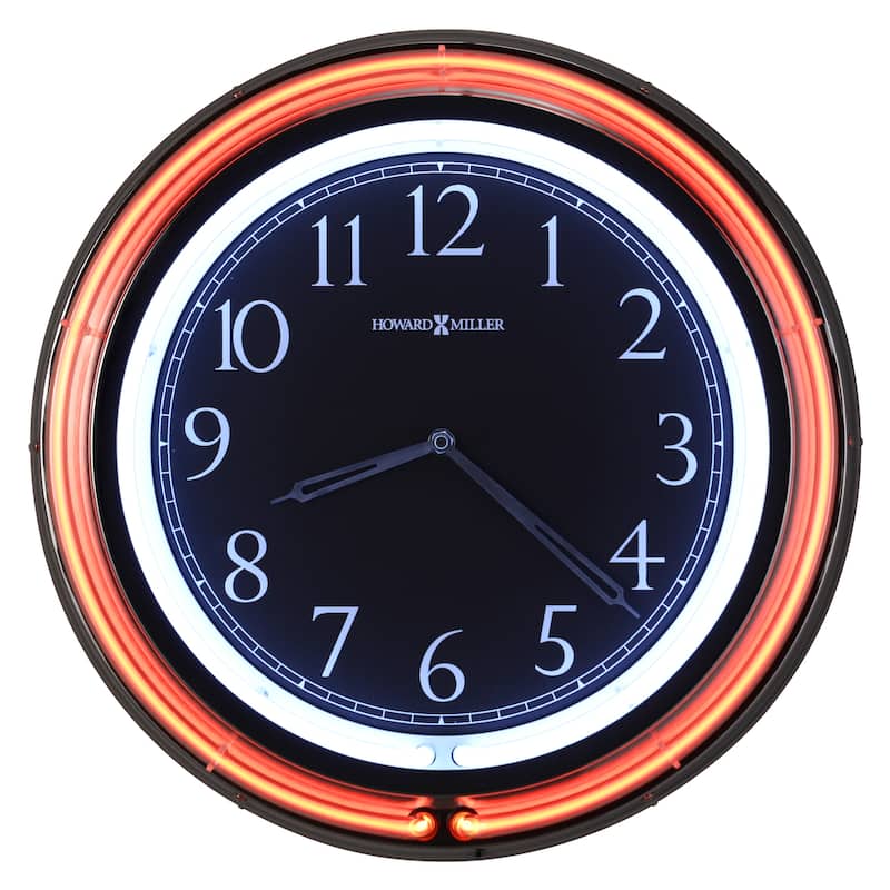 Howard Miller Galleria Neon Wall Clock - Black