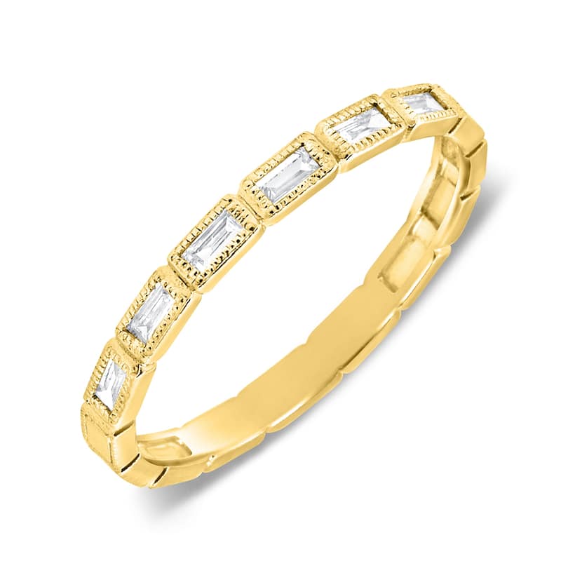 Joelle Collection Diamond Baguette Stackable 1/5 ct. Ring 14k Gold - Yellow