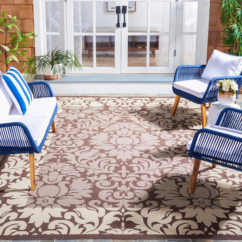 SAFAVIEH Courtyard Peggie Indoor/ Outdoor Patio Backyard Rug