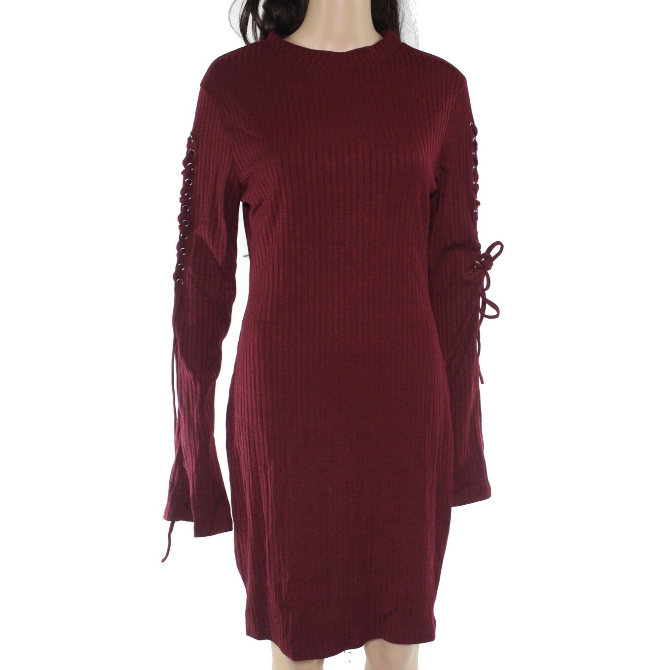 lace up sweater dress